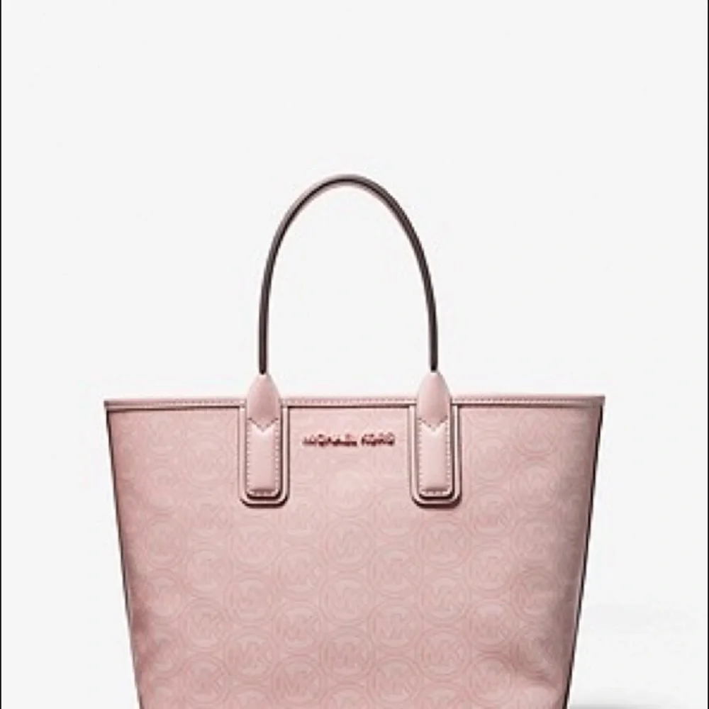 Michael Michael Kors Jodie Small Logo Jacquard Tote Bag - Powder Blush - Picture 2 of 5